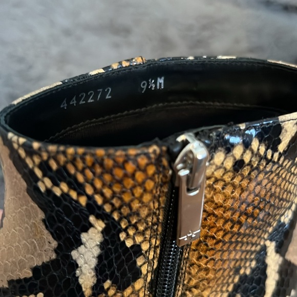 Aquatalia Faelynn Snake Print Caramel/Black Boots - Picture 5 of 10